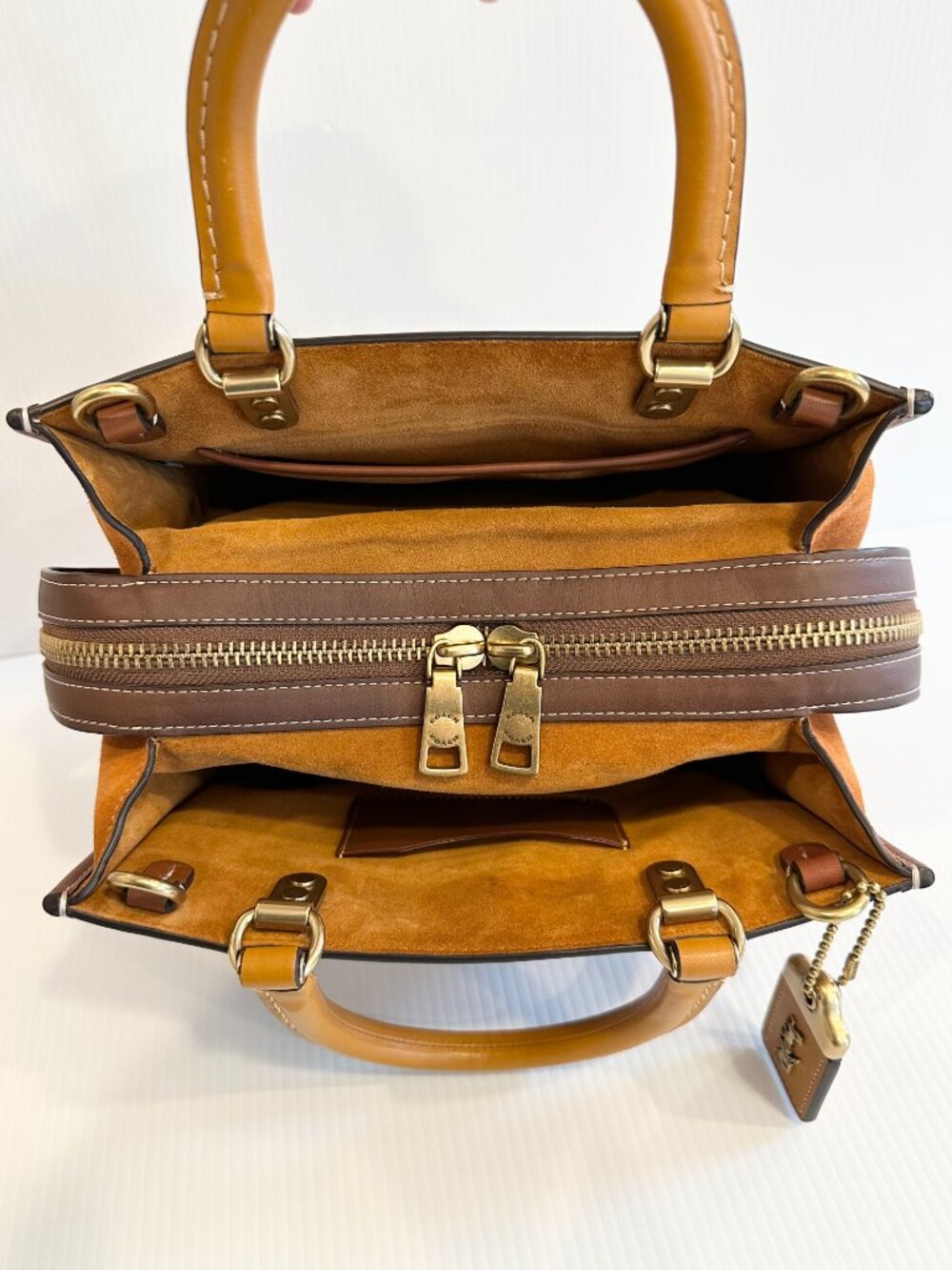 COACH Rogue 25 Signature Textile Jacquard – Brown/Tan - Picture 6 of 16